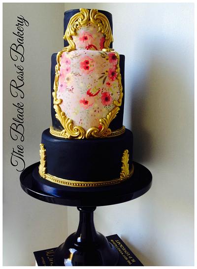 Parisian Chic with a bit of Bling - Cake by The Black Rosé Bakery Bakery