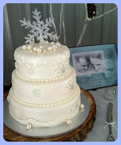 Winter Wedding Cake - Cake by Angel Rushing