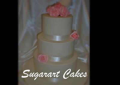 Dusty Rose Romance - Cake by Sugarart Cakes