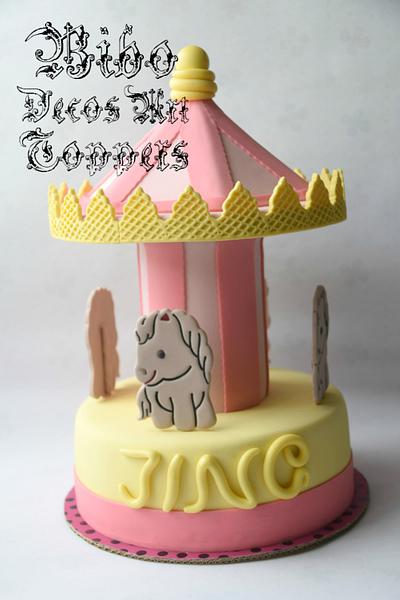 Easy Carousel Cake  - Cake by BiboDecosArtToppers 