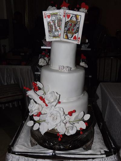 Playing cards wedding cake - Cake by Katarina