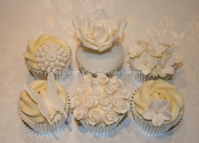 Ivory and White Wedding Cupcakes - Cake by Amanda’s Little Cake Boutique