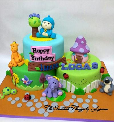 Pocoyo and Animals cake - Cake by lyanne