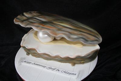 Oyster Pearl Cake  - Cake by Symphony in Sugar