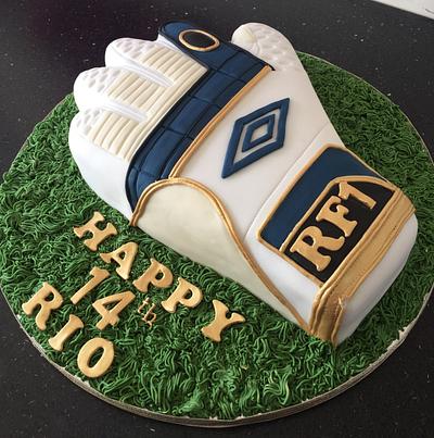 Football glove cake  - Cake by Donnajanecakes 