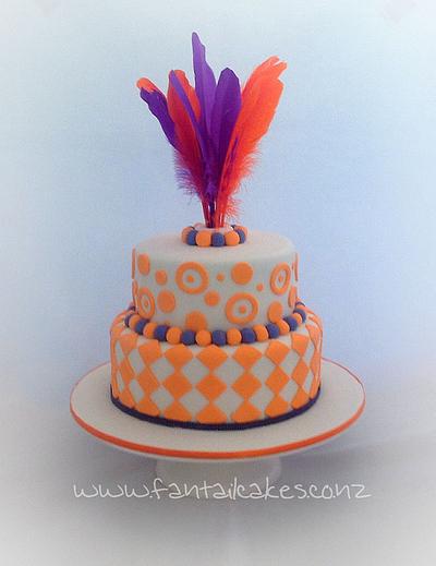 Orange and Purple - Cake by Fantail Cakes