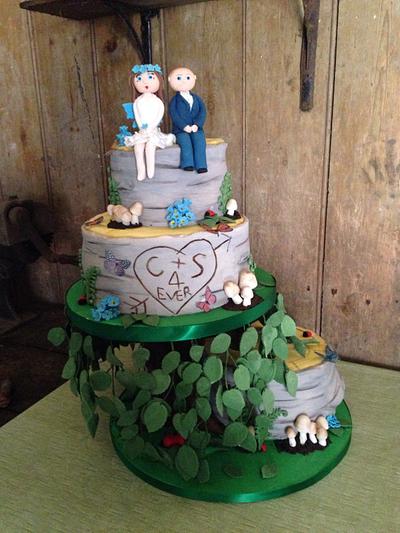 Woodland theme wedding cake - Cake by Ruth
