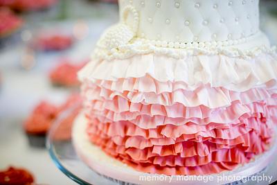 Pink Ruffles & Pearls - Cake by Lori Goodwin (Goodwin Girls Cakery)