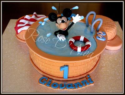 Mickey Mouse's pool cake - Cake by Rose D' Alba cake designer