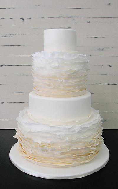 Ruffled Wedding Cakes - Cake by Robyn
