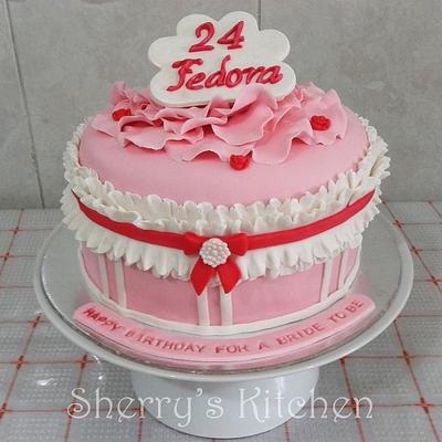 a Birthday cake for a Bride to be - Cake by Elite Sweet Cakes