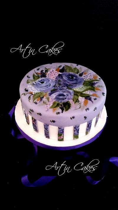 Lilac Gift Box Cake - Cake by Shree