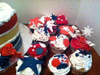 Patriotic Cupcakes- - Cake by Maureen