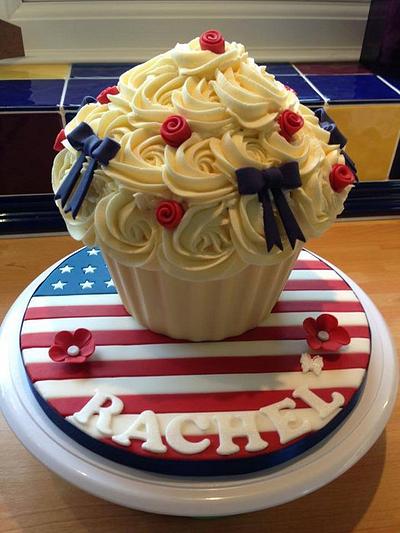 American Flag Giant Cupcake - Cake by Sajocakes