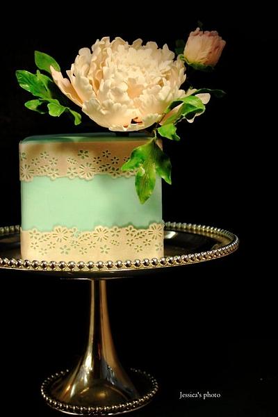 MINT&PINK BIRTHDAY CAKE - Cake by Jessica MV