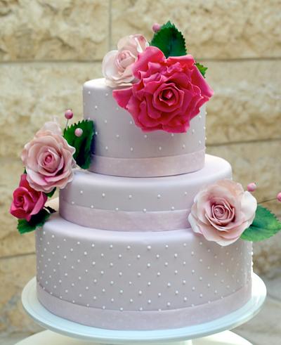 Pink Rose Cake - Cake by Tammy Youngerwood