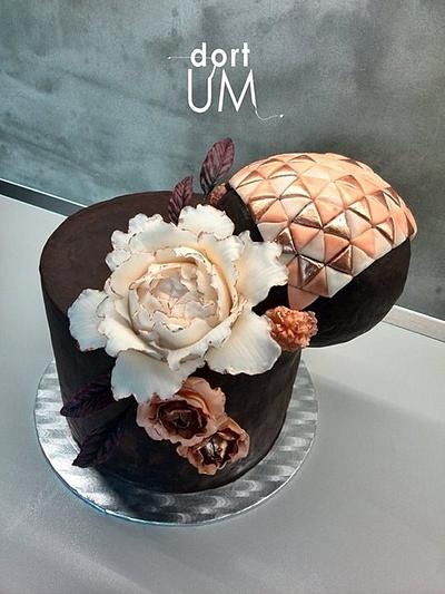 Peony with sphere - Cake by dortUM