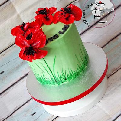 Wafer Paper Poppy - Cake by Katarzyna Rarok