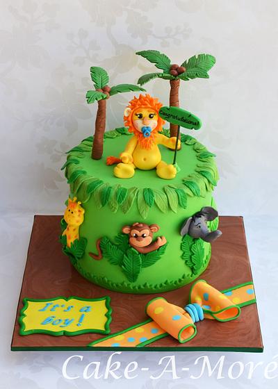 Jungle Baby Shower Cake - Cake by Cake-A-Moré