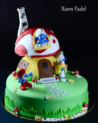 Smurfs Cake - Cake by ReemFadelCakes