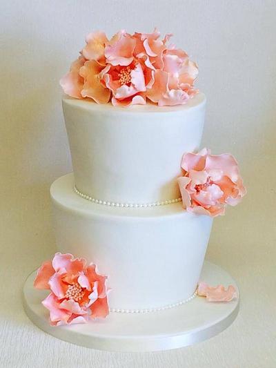 Fantasy peonies  - Cake by Rock and Roses cake co. 