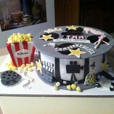 Movie Reel Cake - Cake by Patty Cake's Cakes