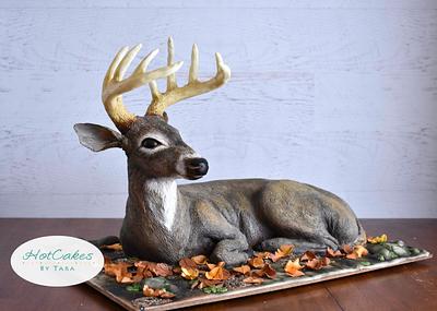 Sculpted Deer Cake  - Cake by HotCakes by Tara