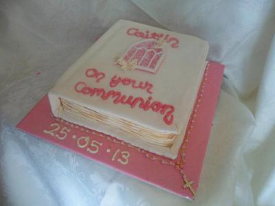 Book Communion Cake (girl) - Cake by Rebecca Kenny