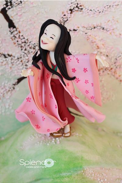 Princess Kaguya - Animation in Sugar - Cake by Ellen Redmond@Splendor Cakes