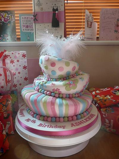 3 tier Wonky Cake - Cake by Caketastic Creations