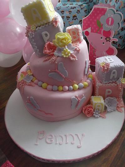 PRETTY TOPSY TURVY  CAKE - Cake by HannaForGoodnessCake