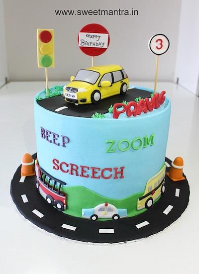 Vehicles cake for kid - Cake by Sweet Mantra Homemade Customized Cakes Pune