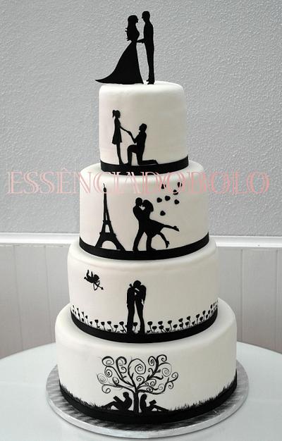 Shadow Story Wedding Cake - Cake by Essência do Bolo