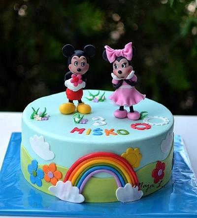 Mickey and Minnie - Cake by majalaska
