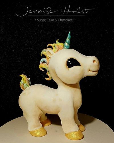 Baby Unicorn Cake Topper  - Cake by Jennifer Holst • Sugar, Cake & Chocolate •