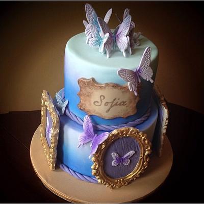 Butterflies and frames  - Cake by The Sweet Duchess 