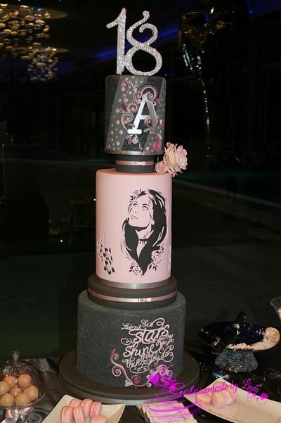 18 th  birthday  - Cake by golosamente by linda