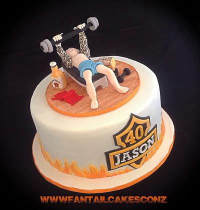 Harley's, Bourbon And Working Out - Cake by Fantail Cakes