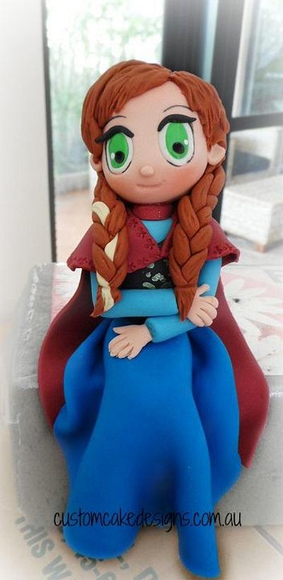 Frozen Anna Figurine - Cake by Custom Cake Designs