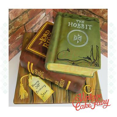 Tolkien Books - Cake by Vintage Cake Fairy