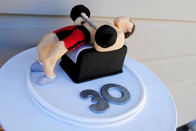 Weightlifter Topper - Cake by Amelia's Cakes