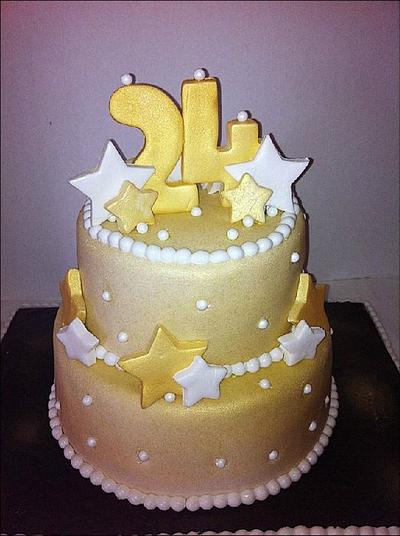 24 Karat Gold Birthday Cake - Cake by Teresa Markarian