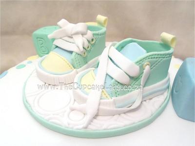 Baby Shoes and Polka Dots - Cake by Angel, The Cupcake Lady