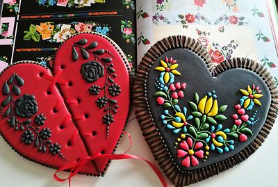 Folk hearts - Cake by Ewa Kiszowara