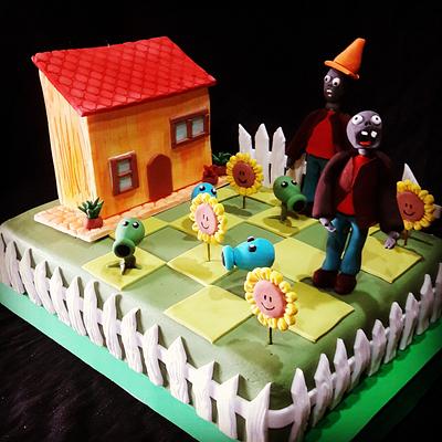 Cake PlantasvsZombies - Cake by MARCELA CORCA