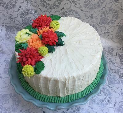 Buttercream Flowers - Cake by Goreti