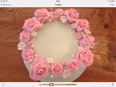 Pink roses birthday - Cake by Debbie
