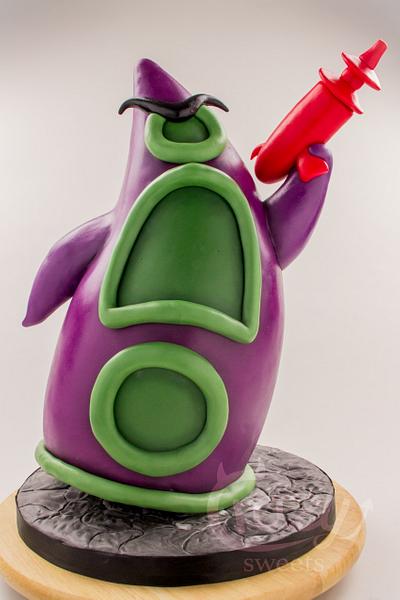 purpel Tantacle 3D cake - Cake by Crazy Sweets