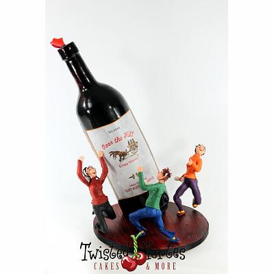 Tipsy Wine Bottle Cake - Cake by Twisted Tortes