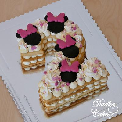 Minnie mouse number cake - Cake by Dadka Cakes